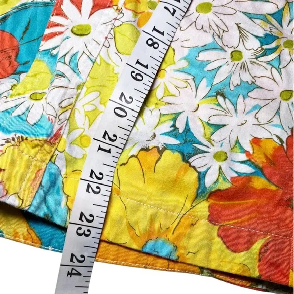 Norm Thompson Bright Floral Jean Jacket - Picture 12 of 13